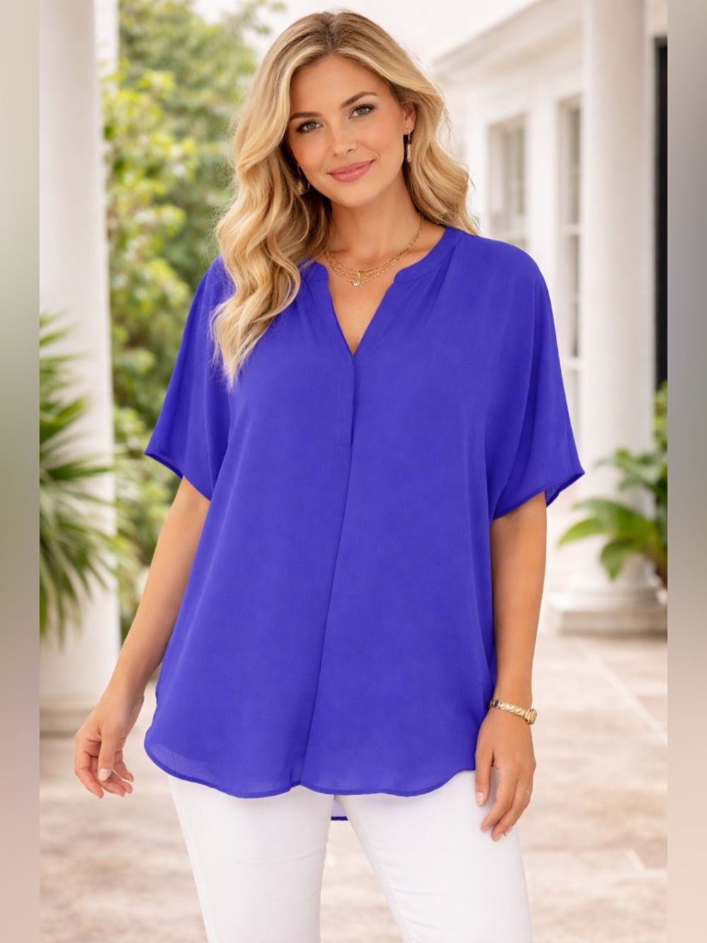 Chico's Vibrant Blue Blouse